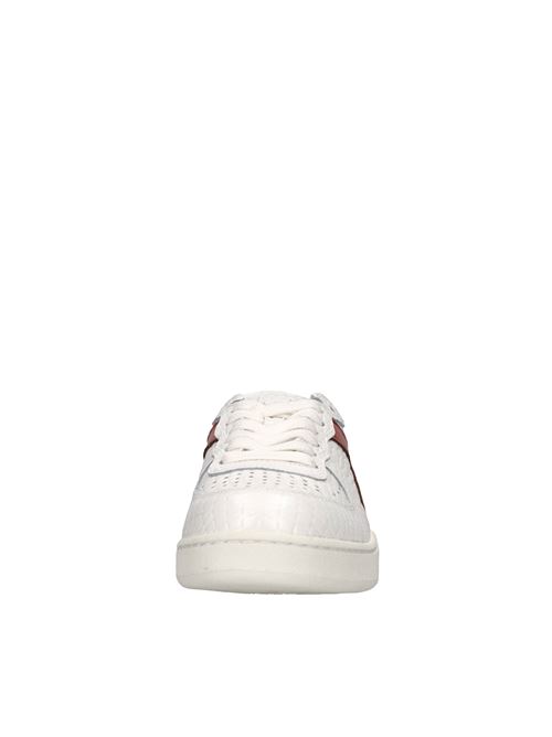 Sneakers in pelle DIADORA HERITAGE | MI BASKET ROW CUT COCCO WBIANCO-ARANCIO